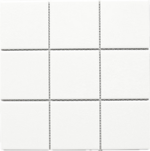 TPMG-09 4x4 White Porcelain Mosaic Tile (Matt)
