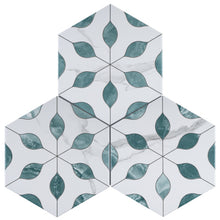 ALI-ESME-HX89 Alicante Esmeralda Green 7.88" x 9.45" Hexagon Porcelain Patterned Wall & Floor Tile