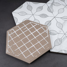 ALI-PERL-HX89 Alicante Perla White 7.88" x 9.45" Hexagon Porcelain Patterned Wall & Floor Tile