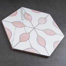ALI-PINK-HX89 Alicante Pink 7.88" x 9.45" Hexagon Porcelain Patterned Wall & Floor Tile