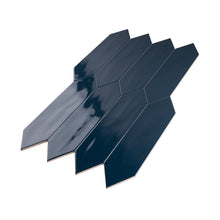 ATL-DENI-PK312 Atlanta Picket Hexagon Denim Blue Subway Tile 2.95 in. x 11.81 in. Ceramic Wall Tile