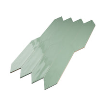 ATL-JADE-PK312 Atlanta Picket Hexagon Jade Green Subway Tile 2.95 in. x 11.81 in. Ceramic Wall Tile