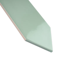 ATL-JADE-PK312 Atlanta Picket Hexagon Jade Green Subway Tile 2.95 in. x 11.81 in. Ceramic Wall Tile