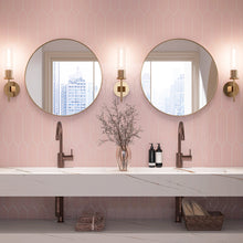 ATL-PINK-PK312 Atlanta Picket Hexagon Pink Subway Tile 2.95 in. x 11.81 in. Ceramic Wall Tile