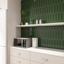 ATL-VICT-PK312 Atlanta Picket Hexagon Victorian Green Subway Tile 2.95 in. x 11.81 in. Ceramic Wall Tile