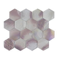 AUR-2 Aurora 3" Hexagon Purple Glossy Glass Mosaic Backsplash Wall Tile (Copy)