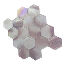 AUR-2 Aurora 3" Hexagon Purple Glossy Glass Mosaic Backsplash Wall Tile (Copy)