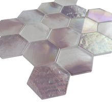 AUR-2 Aurora 3" Hexagon Purple Glossy Glass Mosaic Backsplash Wall Tile (Copy)