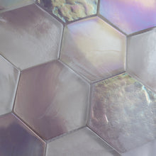 AUR-2 Aurora 3" Hexagon Purple Glossy Glass Mosaic Backsplash Wall Tile (Copy)