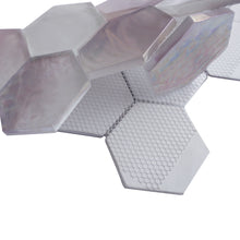 AUR-2 Aurora 3" Hexagon Purple Glossy Glass Mosaic Backsplash Wall Tile (Copy)