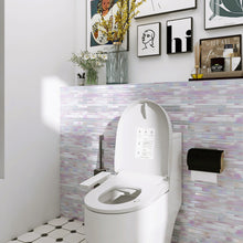 AUR-4 Aurora Interlocking Purple Glossy Glass Mosaic Backsplash Wall Tile