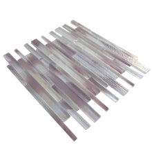 AUR-4 Aurora Interlocking Purple Glossy Glass Mosaic Backsplash Wall Tile
