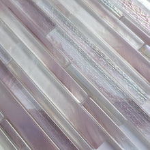 AUR-4 Aurora Interlocking Purple Glossy Glass Mosaic Backsplash Wall Tile