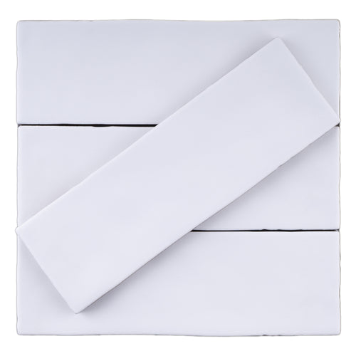 Borgo  Blanco White Matte Porcelain Subway Tile - 2.6 in. x 7.9 in. x 9.1 mm - Floor and Wall Tile