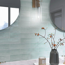 CYR-GREE-S312 Cyra Light Green Subway Tile 2.95 in. x 11.81 in. Ceramic Wall Tile