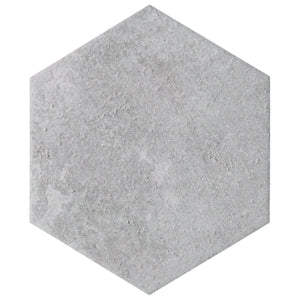 Dakota Base Gray 8"x9" Hexagon Matt Wall and Floor Porcelain Tile