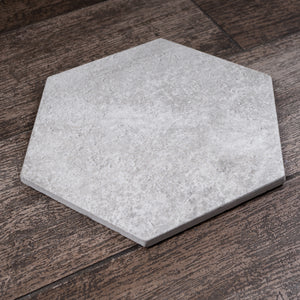 Dakota Base Gray 8"x9" Hexagon Matt Wall and Floor Porcelain Tile