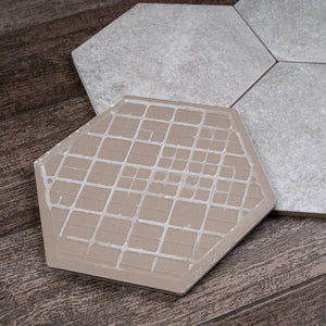 Dakota Base Gray 8"x9" Hexagon Matt Wall and Floor Porcelain Tile