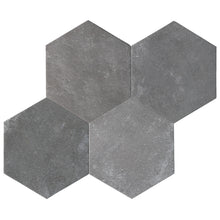 Dakota Base Grafito 8"x9" Hexagon Matt Wall and Floor Porcelain Tile
