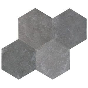 Dakota Base Grafito 8"x9" Hexagon Matt Wall and Floor Porcelain Tile
