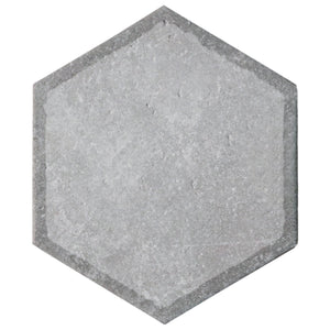 Dakota Decor Gray 8"x9" Hexagon Matt Wall and Floor Porcelain Tile