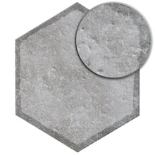 Dakota Decor Gray 8"x9" Hexagon Matt Wall and Floor Porcelain Tile