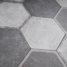 Dakota Decor Gray 8"x9" Hexagon Matt Wall and Floor Porcelain Tile
