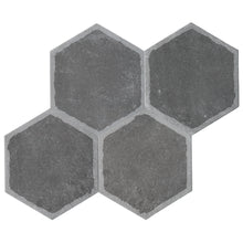 Dakota Decor Grafito 8"x9" Hexagon Matt Wall and Floor Porcelain Tile