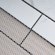 JAPM405 2x6  Brick Joint White Cararra Matte Porcelain Mosaic tile