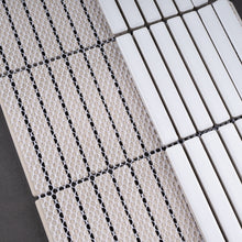 JAPM502  Stacked Matte White Porcelain Mosaic Tile Wall Tile Floor Tile