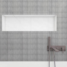 JAPM505 Stacked Reactive Blue Gray Glossy Porcelain Mosaic Wall and Floor Tile