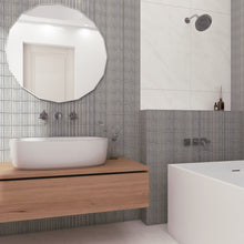 JAPM505 Stacked Reactive Blue Gray Glossy Porcelain Mosaic Wall and Floor Tile