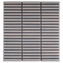 JAPM505 Stacked Reactive Blue Gray Glossy Porcelain Mosaic Wall and Floor Tile