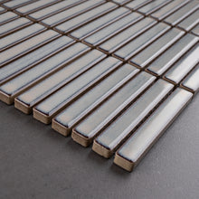 JAPM505 Stacked Reactive Blue Gray Glossy Porcelain Mosaic Wall and Floor Tile