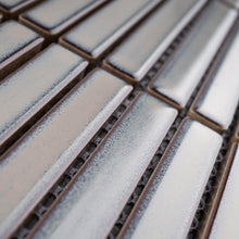 JAPM505 Stacked Reactive Blue Gray Glossy Porcelain Mosaic Wall and Floor Tile