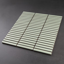 JAPM506 Stacked Reactive Jade Green Glossy Porcelain Mosaic Wall and Floor Tile