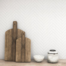 JAPM601 Herringbone White Matte Porcelain Mosaic Tile Wall Floor Tile