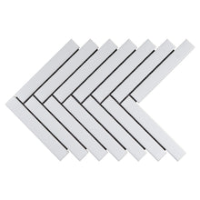 JAPM601 Herringbone White Matte Porcelain Mosaic Tile Wall Floor Tile