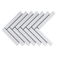 JAPM601 Herringbone White Matte Porcelain Mosaic Tile Wall Floor Tile