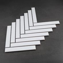 JAPM601 Herringbone White Matte Porcelain Mosaic Tile Wall Floor Tile