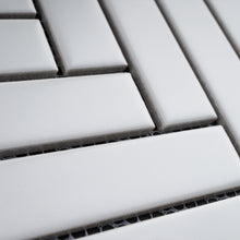 JAPM601 Herringbone White Matte Porcelain Mosaic Tile Wall Floor Tile