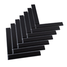 JAPM602 Herringbone Black Matte Porcelain Mosaic Tile Wall Floor Tile