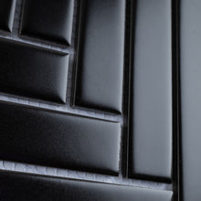 JAPM602 Herringbone Black Matte Porcelain Mosaic Tile Wall Floor Tile