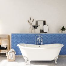 JAPM603 Herringbone Blue Matte Porcelain Mosaic Tile Wall Floor Tile