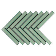 JAPM604 Herringbone Green Matte Porcelain Mosaic Tile Wall Floor Tile