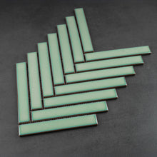 JAPM604 Herringbone Green Matte Porcelain Mosaic Tile Wall Floor Tile