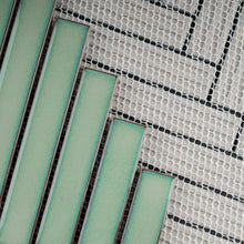 JAPM604 Herringbone Green Matte Porcelain Mosaic Tile Wall Floor Tile