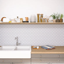 JAPM801  Penny Round White Matte Porcelain Mosaic Wall and Floor Tile