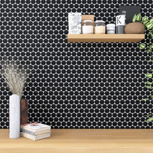 JAPM802 Penny Round Black Matte Porcelain Mosaic Wall and Floor Tile