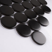 JAPM802 Penny Round Black Matte Porcelain Mosaic Wall and Floor Tile